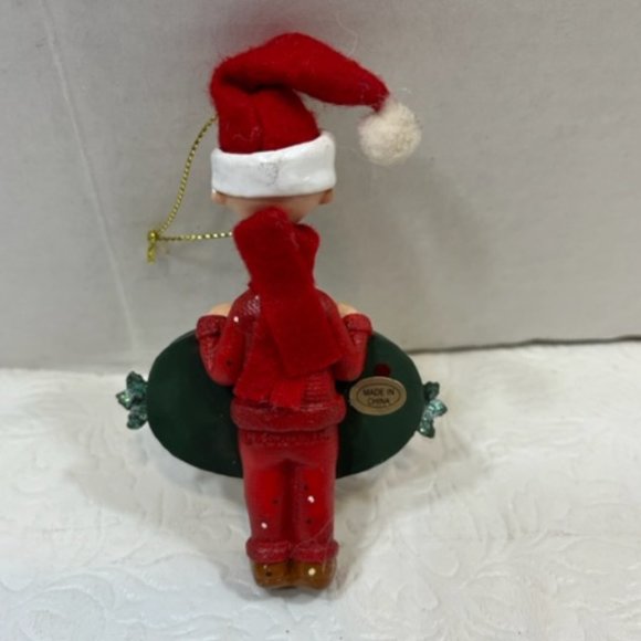 First Born Mom's Favorite Christmas Ornament Collector Elf Holiday 4" - Picture 3 of 5